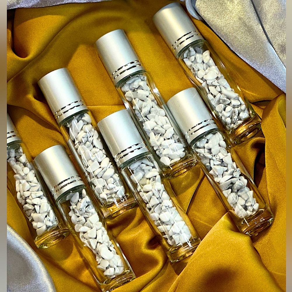 5 Roller Ball Bottles Gemstone/Crystal Filled NWOT